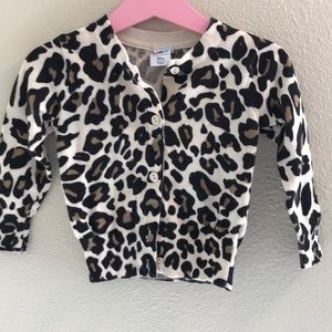 Leopard print cardigan, size 24 months